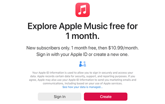consigue 1 mes de apple music gratis