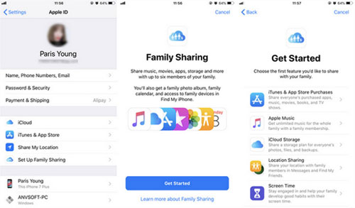 cuenta gratuita de apple music a través de compartir en familia