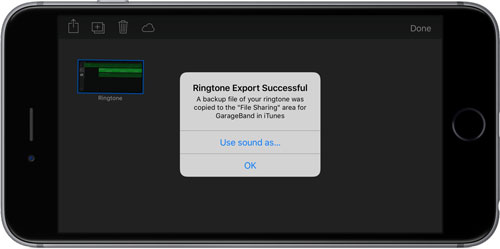 exportación y tono de llamada personalizado iphone spotify a través de garageband